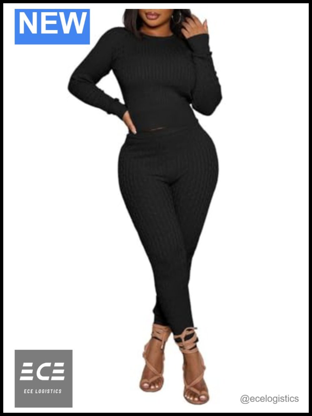 Women's Two Piece Knit Sweater Set Long Sleeve Pullover Drawstring Casual
